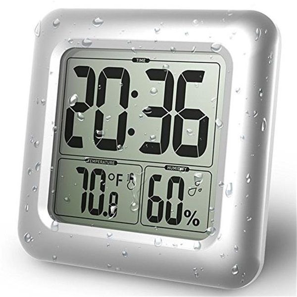 Baldr Baldr CL0006SI2 Shower Clock with PET Glass; Silver CL0006SI2